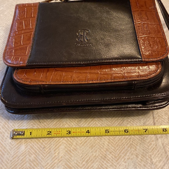 Vintage Belle Rose Leather Small Briefcase Purse - Picture 4 of 11